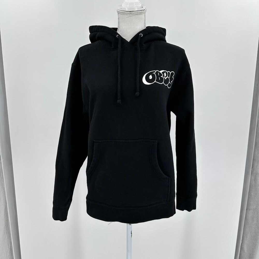 Vintage Obey X Cope 2 Throw up Block Pullover Hoodie Silver Graffiti pint size S